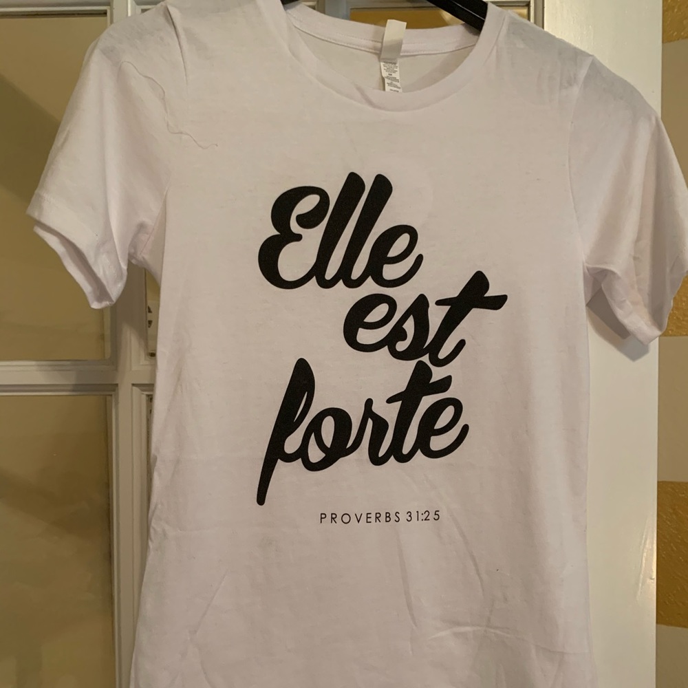 Elle es forte White/Black Tshirt